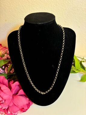 Vintage 925 Milor Italy Sterling Silver Rolo Chain Necklace, 18.5”